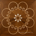 New design parquet wood flooring metal inlay wood floor tiles